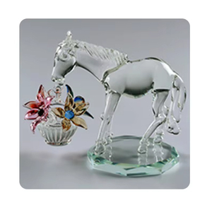 Cheval de style populaire avec plante Meilleur art et figurines en verre disponibles à la quantité en vrac - Product Image 5