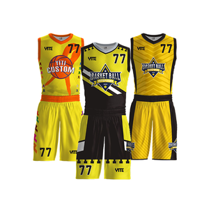 ชุดบาสเก็ตบอลคุณภาพพรีเมียม ระบายอากาศได้ดี แห้งเร็ว ไม่มีแขนเสื้อ โพลีเอสเตอร์ 100% เสื้อแข่งฤดูร้อนน้ำหนักเบา - Product Image 1