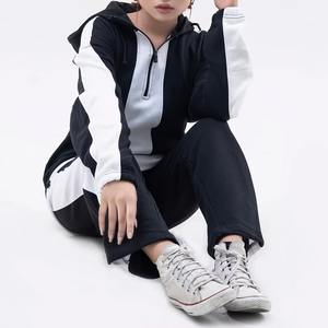 ชุดกีฬาผ้าฝ้ายคุณภาพสูงสำหรับผู้หญิงชุดวอร์มสำหรับผู้หญิงเสื้อผ้าแฟชั่นแบบสั่งทำพิมพ์โลโก้ได้ - Product Image 3