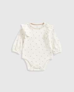 Mameluco de punto de algodón 100% para bebé, detalle de volantes Superior de suavidad, mono de manga larga rosa claro para niñas para el cuidado de la madre de primavera - Product Image 2