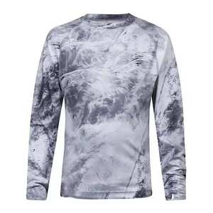 เสื้อกีฬาโพลีเอสเตอร์ UPF 50 + ป้องกันแสงแดดเสื้อตกปลาพิมพ์ซับลิเมชัน - Product Image 3