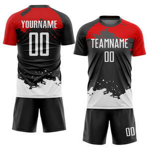Ensemble de maillots de football unisexe à logo personnalisé Nouveau modèle de vêtements de sport d'entraînement avec impression comprenant des chaussettes en polyester - Product Image 2