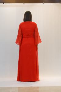 Wedding Party <b>Dress</b> for <b>Women</b> Elegant Modest Fully Hand Embroidered Beaded <b>Kaftan</b> with Full Sleeves - Product Image 2