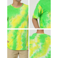 T-shirts personnalisables tie-dye avec lettres pour hommes, 100 % coton peigné, anti-plis, respirants, écologiques, séchage rapide, logo personnalisé