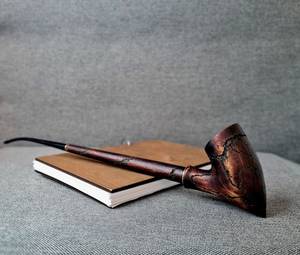 Pipa de Madera para Fumar Cigarros con Acabado Pulido, Pipa de Tabaco Hecha a Mano de Primera Calidad - Product Image 4