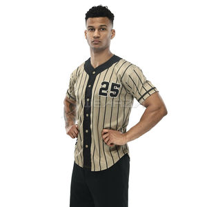 Nuevo diseño personalizado color en blanco a juego jersey de béisbol hombres streetwear hip hop botones hasta jersey de béisbol barato - Product Image 5