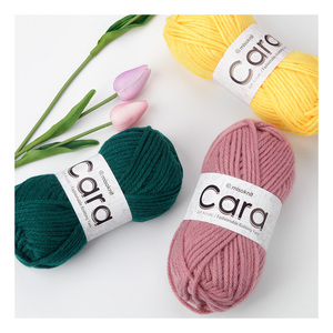 [Misoknit] เส้นด้ายอะคริลิคนุ่ม Cara ไหมพรมถักด้วยมือ100% อะคริลิคสำหรับฤดูหนาว/90กรัม/หนา3-3.5มม./32สี - Product Image 2