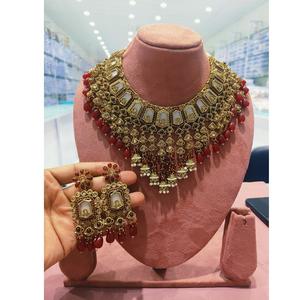 Collier de mariée antique de style pakistanais de la meilleure qualité avec Maang Tikka pour les mariages sud-asiatiques au meilleur prix - Product Image 2