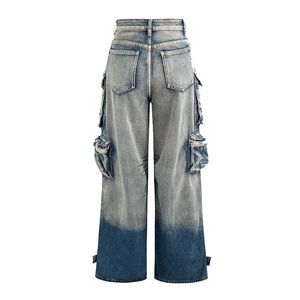 Pantalones Casuales de Pierna Ancha con Cordón Ajustable, Plisados, de Algodón y Elastano, con Logotipo Personalizado de Hip Hop para Hombre - Product Image 5