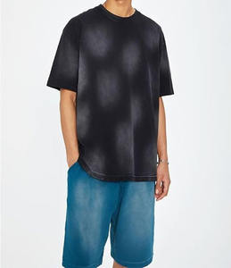 เสื้อยืดโอเวอร์ไซส์สไตล์วินเทจ คอกลม ผ้าโพลีเอสเตอร์/คอตตอนเนื้อหนา สีซีดแบบซันเฟด สำหรับผู้ชายและผู้หญิง ใส่หน้าร้อน - Product Image 3