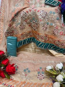 Nouveau 2023 dernière Collection Pure Organza broderie et travail manuel Salwar Kameez avec Dupatta approvisionnement en gros d'usine - Product Image 3