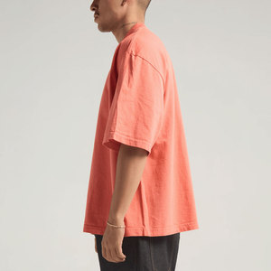 Camisetas de hombro caído para hombre 100% algodón más vendidas con patrón sólido precio razonable - Product Image 3