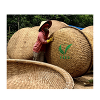 Coracle décoratif en bambou, panier de pêche traditionnel vietnamien fait main, modèle ViGi Farm Elina 1,5m-2m, polyvalent