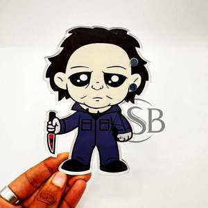 Azulejos de pestañas acrílicas con logotipo personalizado de Halloween con imanes para pinzas, azulejos de pestañas con personaje de dibujos animados de terror con logotipo personalizado - Product Image 6