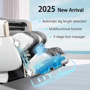 Fauteuil de massage avec fonction de relaxation Shiatsu pour tout le corps, avec chaleur, rouleau pour les pieds, étirement thaïlandais, haut-parleurs Bluetooth, purification par anions - Product Image 5