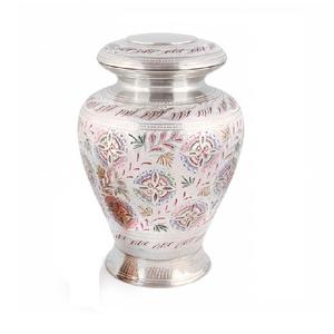 โกศใส่ศพทำจากทองเหลืองสีทองและน้ำเงินสำหรับขี้เถ้าของมนุษย์ - Product Image 3