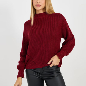 Pull décontracté pour femme fait à la main en cachemire 100% tricot plat traditionnel chaud et confortable avec un tissu doux - Product Image 1