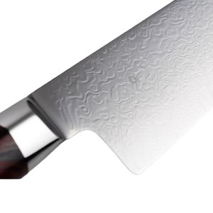 Ensemble de 2 couteaux de cuisine professionnels avec étuis de protection, lames en acier inoxydable tranchantes, manches en bois pour trancher et hacher - Product Image 4