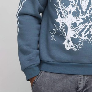 Sudadera con Capucha Personalizada Unisex, Cuello Redondo, Manga Larga, 100% Algodón, Impermeable, con Cuentas, Elegante, Invierno, Estampado Digital - Product Image 5