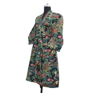 ชุดเดรสกิโมโนสำหรับผู้หญิงชุดเดรสกิมิโนผ้าฝ้ายชุดนอนเปิดด้านหน้าชุดชายหาด - Product Image 4