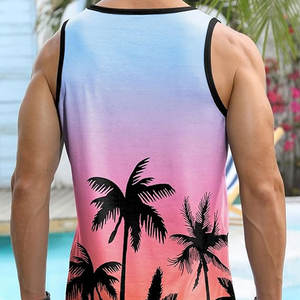 Camiseta sin mangas personalizada para gimnasio para hombre, camiseta de entrenamiento sublimada de secado rápido transpirable del proveedor al por mayor, tejido de punto - Product Image 5