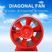 Ventilateur diagonal à flux mixte GXF à faible bruit, ventilateur d'évacuation pour conduit, équipement de ventilation en acier au carbone