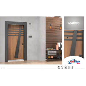 ABSDOOR MARSIS Porte intérieure moderne en acier inoxydable DKP, haute sécurité, isolation thermique, système de verrouillage, entrée villa hôtel Turquie - Product Image 2