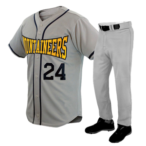 Uniforme deportivo personalizado para hombre, pantalones de jersey con bordado y botones, ropa de béisbol y softbol transpirable - Product Image 1