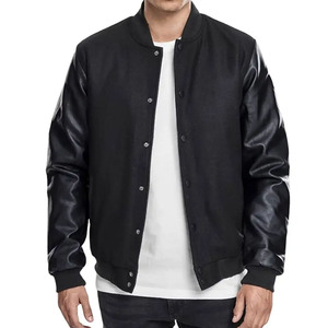 Custom High Street Men's Winter Varsity Jacket Manga larga Viscosa Chenille Fabric Bordado Factory Wear Letterman Style - Product Image 1