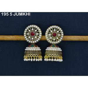 Pendientes Jhumka de pavo real de mejor diseño de calidad premium con acabado dorado y pendientes de perlas Pendientes colgantes étnicos de moda para mujer - Product Image 6