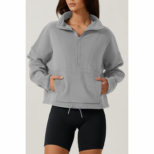 Sudaderas con Capucha de Forro Polar Personalizadas Blancas Vintage, Transpirables, Extra Grandes, con Media Cremallera para Mujer, Sudaderas Cómodas con Media Cremallera - Product Image 4