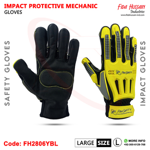 Gants de travail de Protection des mains anti-impact de mécanicien industriel robuste 2024 gants de travail de champ pétrolifère gants en cuir - Product Image 2