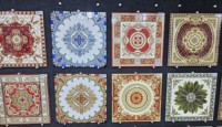 Carreaux de sol en porcelaine polie de luxe, carreaux de sol en porcelaine 3D à fleurs, carreaux de sol en porcelaine pour le sol, carreaux de sol pour le bureau