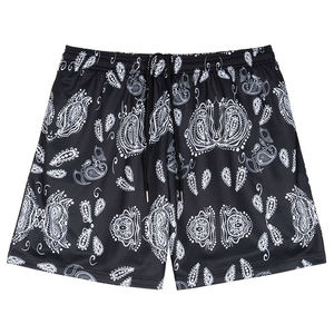 Vente en gros de shorts de sport décontractés pour hommes, streetwear personnalisé, bandana en polyester respirant à imprimé graphique, service OEM disponible - Product Image 6