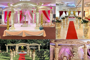 Mariage indien traditionnel en bois sculpté Mandap DST exportations fabricant acheter meilleurs prix piliers en bois Mandap Uk grands événements décor - Product Image 3