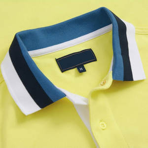 เสื้อโปโลผ้าฝ้าย100% สำหรับผู้ชายเสื้อโปโลแบบกำหนดเองระบายอากาศได้ดีกันการพันกันของ220ถักนิตติ้งสำหรับกอล์ฟ - Product Image 3