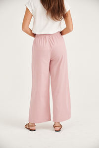 Pantalones de lino y algodón de alta calidad para mujer, holgados, de pierna ancha, de cintura alta, elásticos, Unisex, con Logo impreso, chándal de primavera, tamaño personalizado - Product Image 5