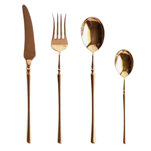 Couverts finis en or les plus vendus pour la maison et le restaurant Couteau à dîner écologique Fourchette Cuillère et cuillère à thé pour la table - Product Image 2