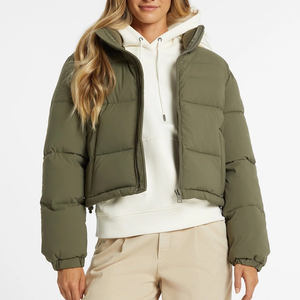 Chaqueta acolchada de invierno de nuevo diseño para mujer, ropa de mujer con cremallera personalizada, chaquetas acolchadas transpirables para mujer - Product Image 4