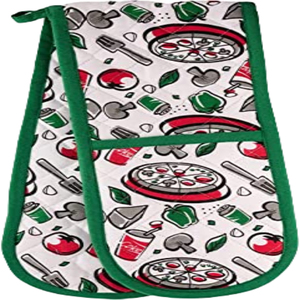 Meita Home Hot grab Double gant de cuisine fabricant plaid imprimé 2 pièces gant de four en silicone antidérapant coton résistant à la chaleur - Product Image 2
