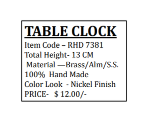 Reloj de mesa de Latón chapado en cobre hecho a mano Reloj de escritorio y mesa de estilo tradicional Vintage para uso en el hogar, la oficina o la Biblioteca - Product Image 2