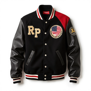 Blouson de camouflage enduit de luxe en polyester/coton pour unisexe avec broderie et doublure douce - Product Image 4