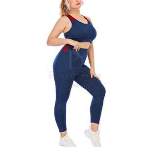 Ropa de gimnasio con cintura elástica y estampado sólido para mujer, conjunto de Yoga transpirable a un precio razonable, Tops de entrenamiento de talla grande, Fitness en línea - Product Image 6