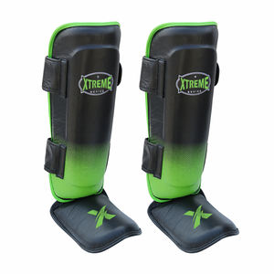 Protège-tibias réglable en cuir PU personnalisé Xtreme Boxing, protection pour les jambes MMA, fermeture à boucle et crochet pour adultes, protection de boxe Muay - Product Image 1