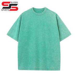 Ropa de hombre Camiseta de gran tamaño Camiseta de lavado ácido en blanco de algodón de peso pesado Camiseta Vintage gráfica personalizada - Product Image 4