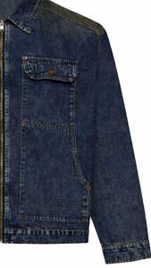 Veste en jean surdimensionnée à capuche de haute qualité OEM 2025, style streetwear, logo sur le devant en toile, 100% coton, vestes pour hommes - Product Image 3