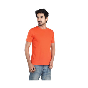 Séchage rapide évacuation de l'humidité couleur Orange col rond t-shirt sport Fitness Gym porter léger extensible vêtements de sport T-Shirts - Product Image 3