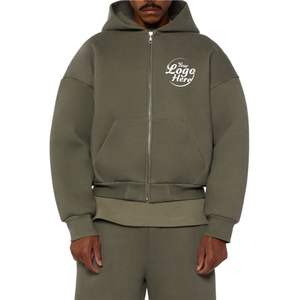 Heavyweight Sherpa Custom <b>Hoodies</b> for <b>Men</b> Thick Fleece <b>Lined</b> Full Zip up Winter Warm Sweatshirts Work Jacket - Product Image 1