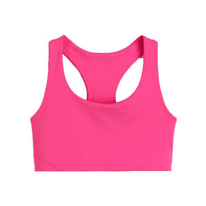 High Quality Women's Workout Fitness <b>Racer</b>-back <b>Bras</b> Eco-Friendly Front Logo Breathable Sportswear Gym Wear Athletic - Product Image 1
