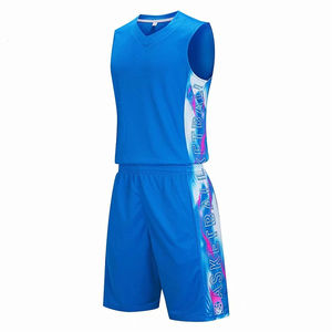 Uniforme léger de basket-ball de sports de dernière conception de tissu doux matériel confortable de polyester de 2024 dans la couleur différente - Product Image 5